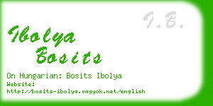 ibolya bosits business card